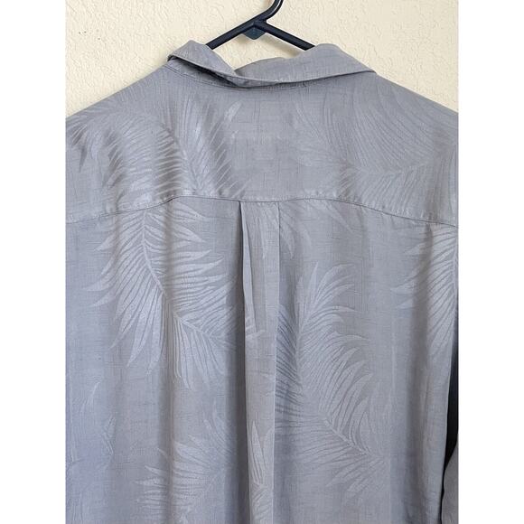 Jamaica Jaxx Mens XXL Blue Button Down Shirt Hawaiian 100% Silk Pre-owned - Picture 7 of 9
